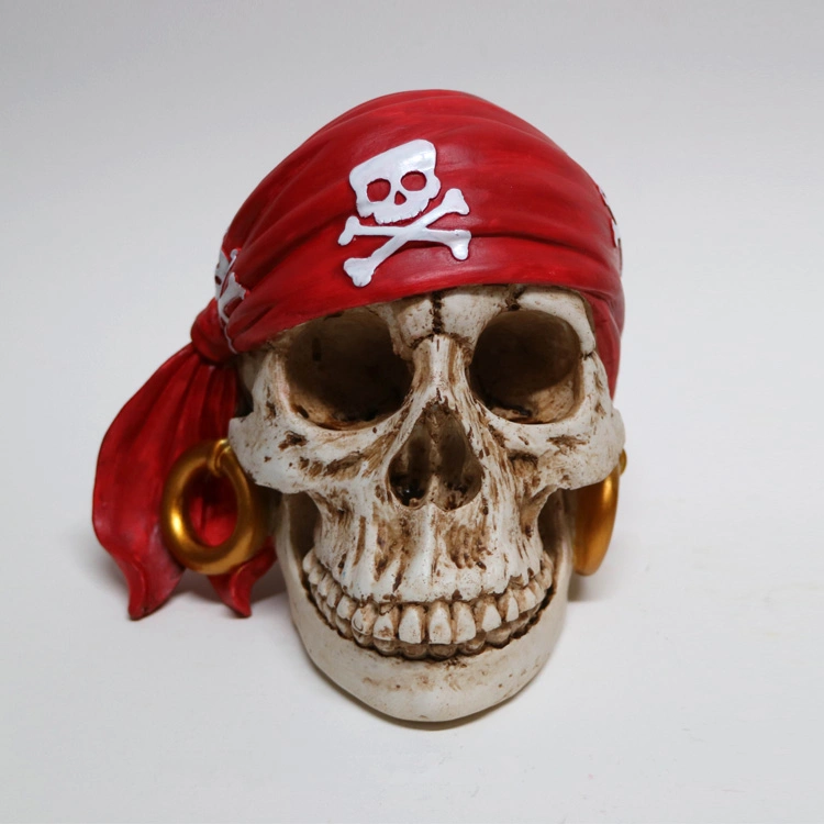 Wholesale White Skull Statue Resin Skull Head Sculpture Halloween Decoration Ornaments Craft Gifts