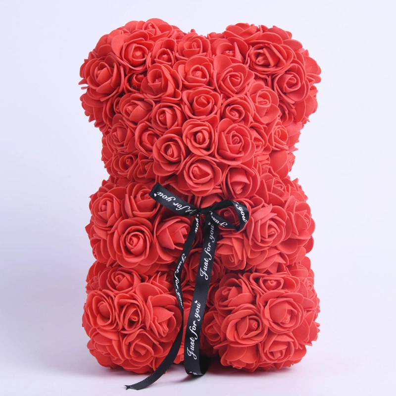 Valentine Festival Gift Handmade Rose Teddy Bear of Foam Rose