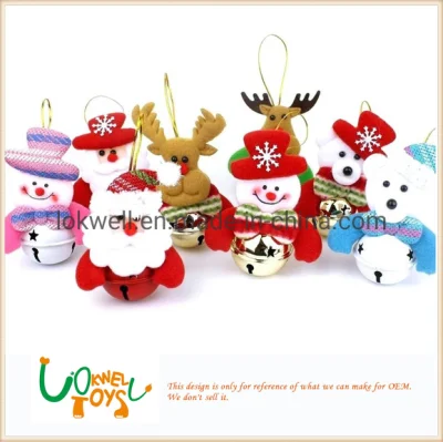 Brinquedo de pelúcia para pendurar decoração de boneco de neve de presente de Natal OEM