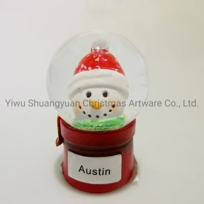Boneco de neve de natal globo de neve com decoração de led para festa de casamento de férias decoração suprimentos gancho enfeite artesanato presentes