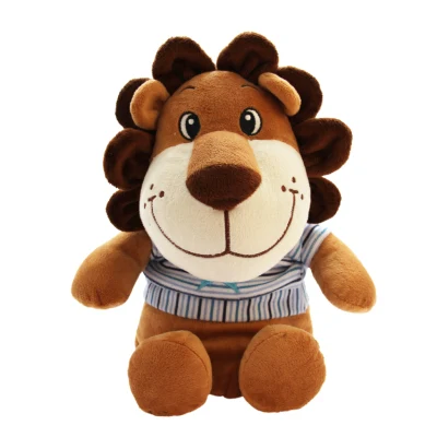 Brinquedo de pelúcia macio de 30-50 cm para bebê adorável leão sentado