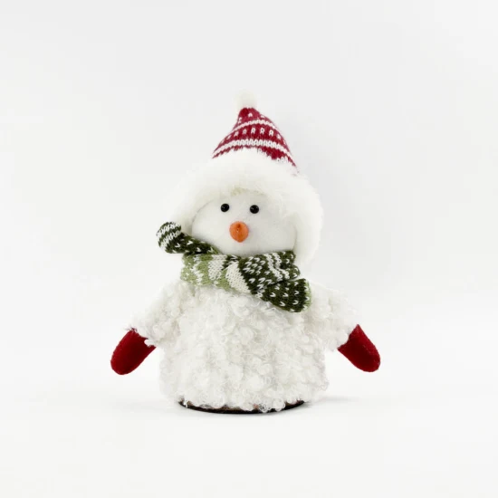 Artesanato de Natal Decorações para Casa Presentes de pelúcia Boneco de neve de Natal vermelho sueco