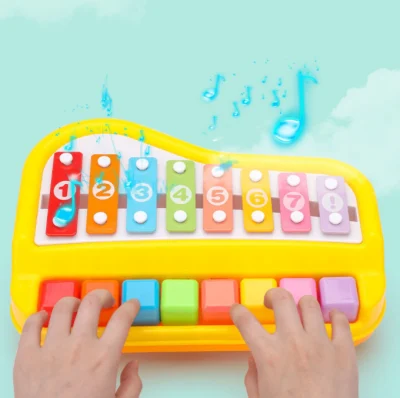Jogador de xilofone grande feliz tocando música infantil de 8 tons Brinquedo interativo de educação infantil para brinquedos infantis