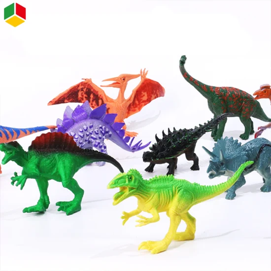 QS 6 PCS 7 Polegada Dinossauro Educacional Modelo Animal Brinquedos de Figura de Plástico Duro Brinquedos para Crianças Presente de Natal